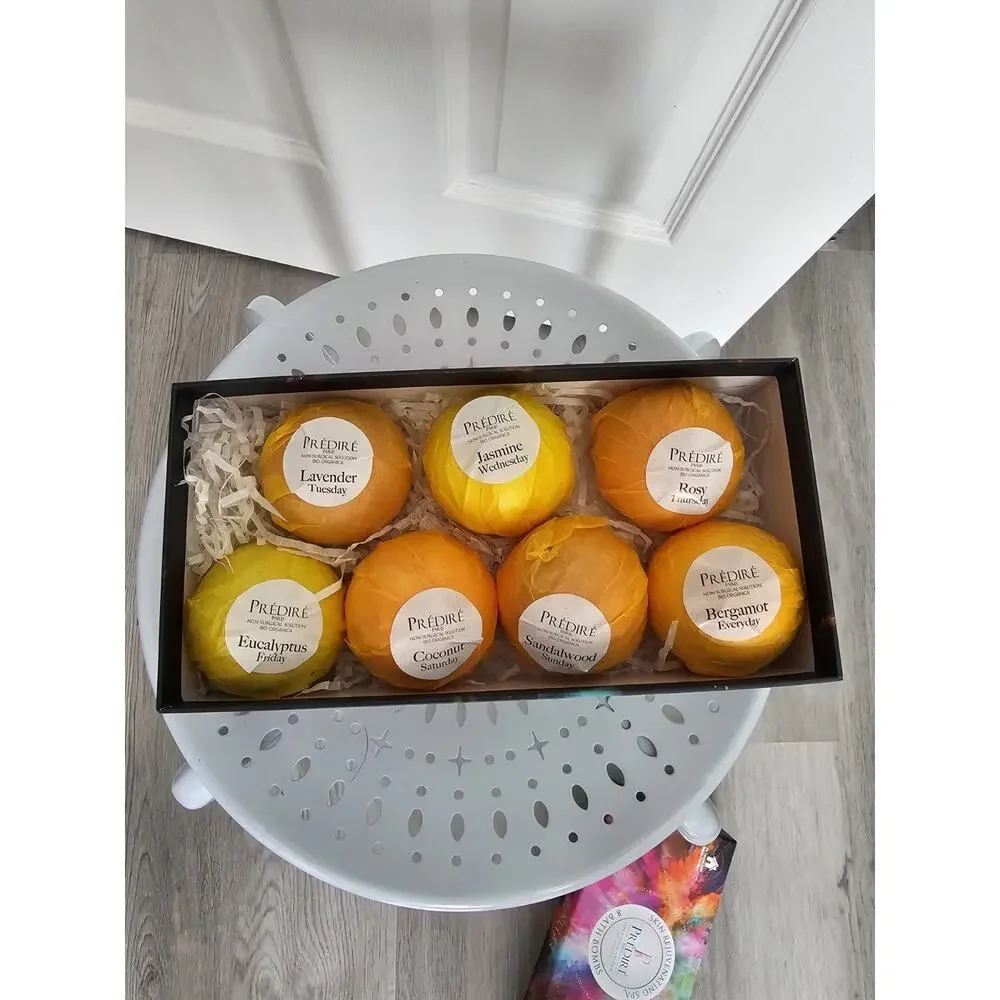 Predire Paris Skin Rejuvenating Spa 7 Bath Bombs Set All Natural Bergamot